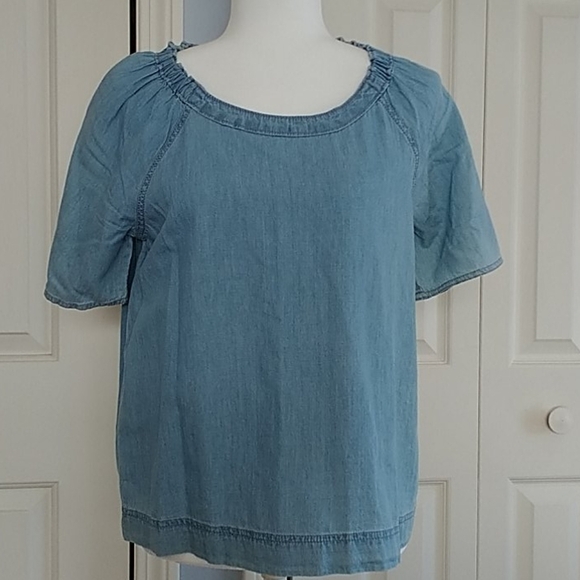Caslon Tops - Caslon, Nordstrom Rack, Medium Light Wash Top, XS